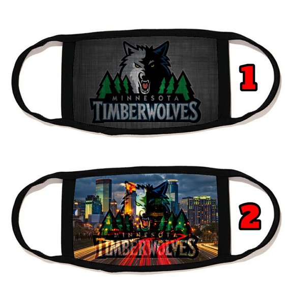 2 PACKS Minnesota Timberwolves face mask cover